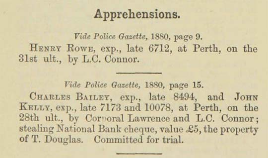 1880 Western Australia police gazette